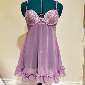 Purple/Pink Lingerie Mini Dress